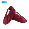 thumbnail image 3 of Uxcell Reusable Non Slip Shoe Covers, 3 Pairs Washable Thickened Boot Covers Soft Shoe Protectors, Red, 3 of 6