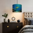 thumbnail image 5 of Linen Drum Lampshades Green Sea Turtle Hawaii 13"x13"x10" Light Shade for Table Lamps Floor Lamps Drum Lamp Shades Lampshade Replacement Assembly Required, 5 of 8