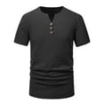 thumbnail image 2 of Antinious Mens Soft V-Neck Button Pullover Side Split Short Sleeve Breathable Relaxed Tops, 2 of 5