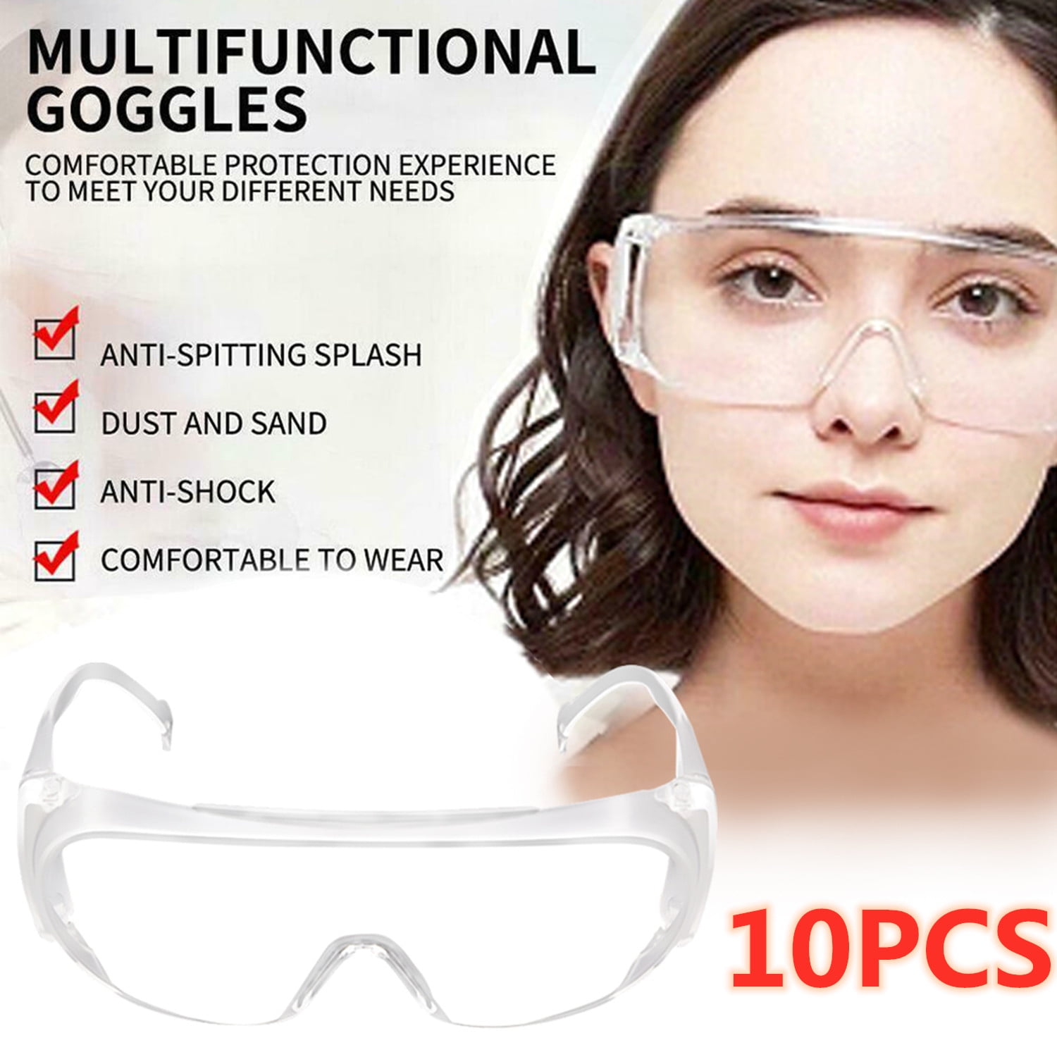 Safety Adjustable Goggles Glasses Eye Protection Work Lab Splash Fog proof