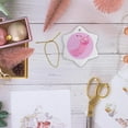 thumbnail image 6 of 3drose, Print of Cartoon Girly Worm on Pink Dots, 3 inch Snowflake Porcelain Ornament, 6 of 7
