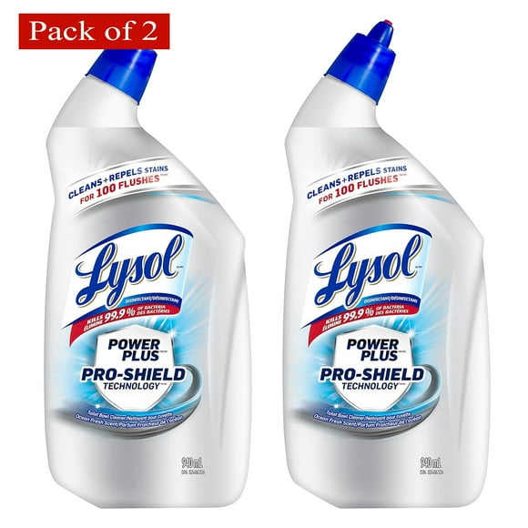 Lysol Toilet Bowl Cleaner, Power Plus, Pro-Shield Technology, Ocean Fresh, For Cleaning and Disinfecting, Repels Stains, 940 ml (Pack of 2) $16.49 ea.