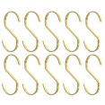 thumbnail image 1 of Unique Bargains 16Pcs 4.1 Inch Flat S Hooks Hanging Hook for Home Kitchen Storage, 7mm Gold, 1 of 6