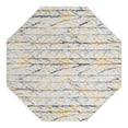 thumbnail image 3 of Unique Loom Finsbury Collection Area Rug - Anne (7' 10" Octagon Yellow and Gray/Ivory), 3 of 7