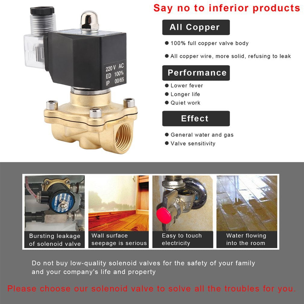 Details about   110V Electronic Direct-acting Vavle 1/2" 2Way Auto Drain Valve Ball Valve Filter 