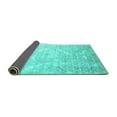 thumbnail image 2 of Ahgly Company Indoor Rectangle Abstract Turquoise Blue Contemporary Area Rugs, 2' x 5', 2 of 4