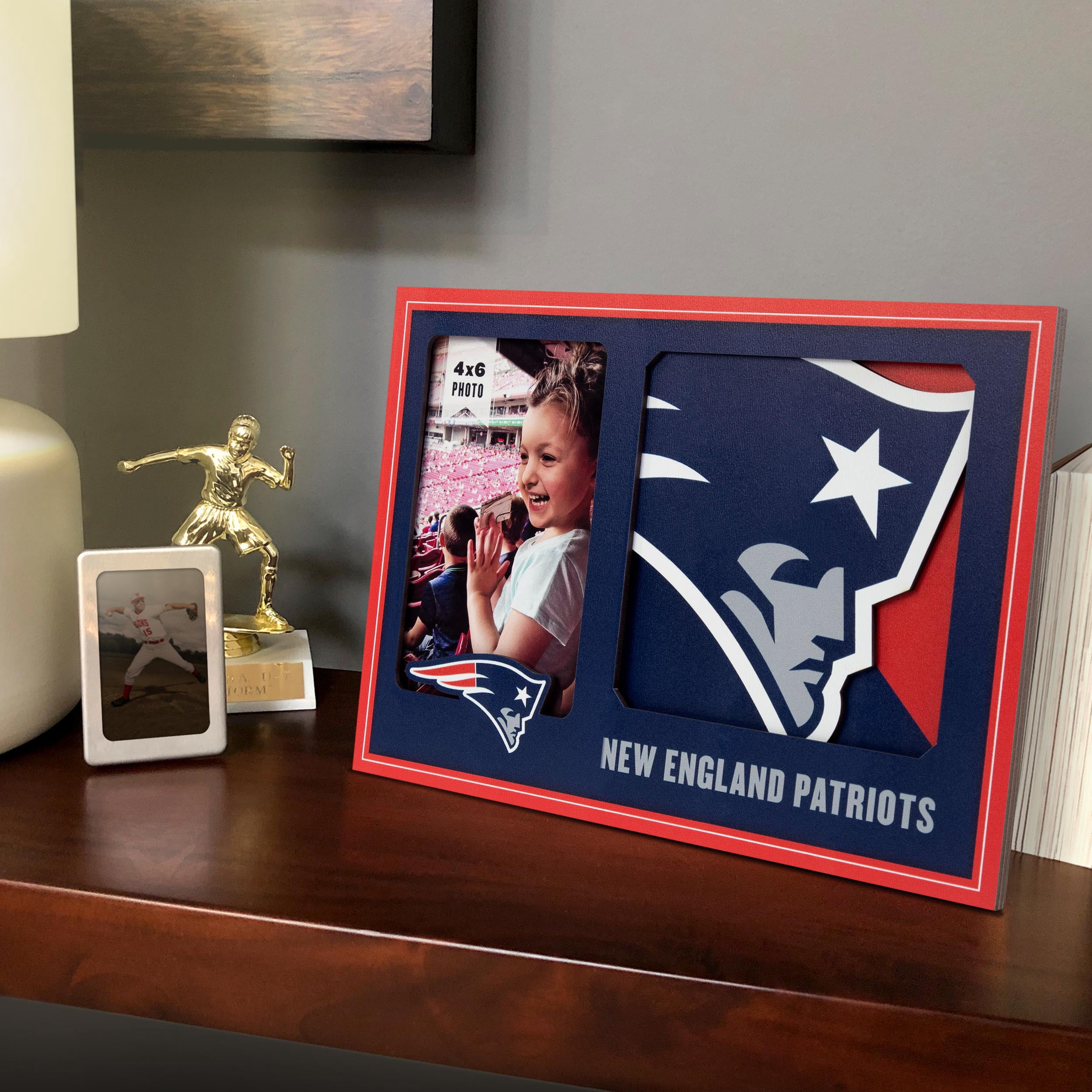 New England Patriots 3D Logo Picture Frame