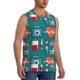thumbnail image 2 of Yiaed Medical Elements Print Men's Singlet Vests Summer Running Muscle Tank Tops Gym Undershirt Round Neck Sleeveless for man, 2 of 5