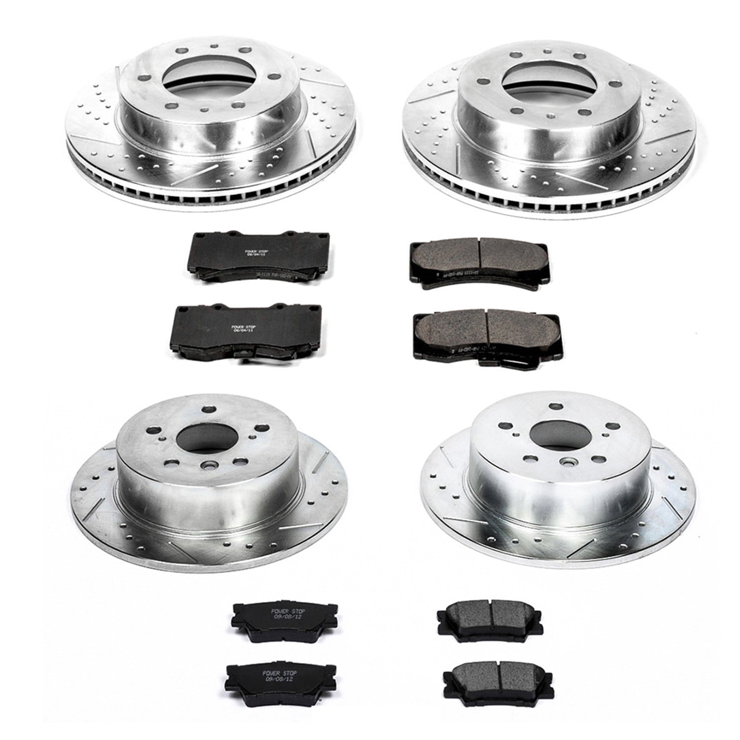 PowerStop Front and Rear Z23 Evolution Sport Carbon-Fiber Ceramic Brake Pad and Drilled & Slotted Rotor Kit Fits: HUMMER Select Models K2820