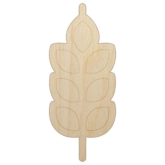 Wheat Food Icon Wood Shape Unfinished Piece Cutout Craft DIY Projects - 4.70 Inch Size - 1/8 Inch Thick