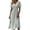Cyan, variant on Casual Summer Dresses for Women Wrap Tummy Control A-Line Midi V-Neck Short Sleeve Dress Beach Vacation Sundress Modest Dresses