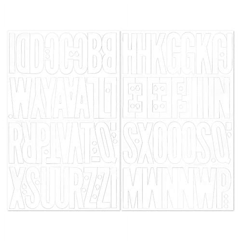 Duro D3220-WHT Permanent Adhesive Vinyl Letters, 6-Inch, White