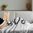 thumbnail image 3 of Japanese Dragon Soft Flannel Fleece Throw Blanket, Black Silhouette Tribal Design Medieval Serpent with Claws, Cozy Plush for Indoor and Outdoor Use, 50" x 70", Black White Grey, by Ambesonne, 3 of 5
