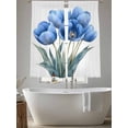 thumbnail image 5 of Blue Spring Floral Sheer Curtains 72 Inch Length 2 Panels Set, Wildflower Garden Botanical Voile Window Treatment Rod Pocket Curtains Sheers Drapes for Bedroom/Living Room/Kitchen 52"x72"x2, 5 of 7