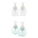 thumbnail image 1 of Paquete de 4 dispensadores de jabón en espuma, botellas de bomba de jabón de plástico vacías para jabón, jabón para bricolaje, jabón p Claro + azul, 1 of 9