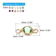 thumbnail image 2 of Uxcell 1 Set Birthstone Connector Link 2mm Hole Round Birthstone Charm 304 Stainless Steel Crystal Bead Links 12 Colors, 2 of 6