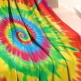 thumbnail image 3 of Rainbow Tie Dye Spiral Blanket,Comfortable Soft Flannel Throw Blanket,All Season,Warm Lightweight Blankets for Sofa Bed Couch Living Room Chair,30"x40", 3 of 4