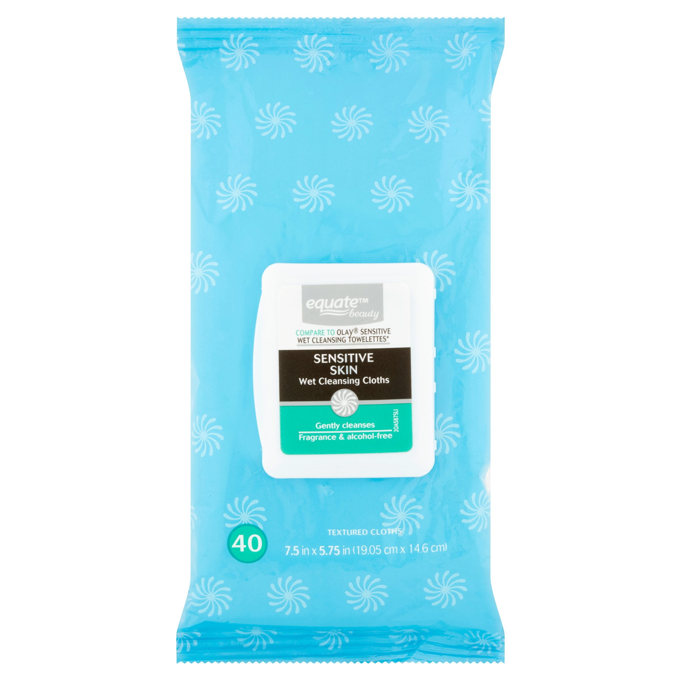 Equate Beauty Sensitive Skin Wet Cleansing Cloths, 40 Ct