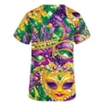 thumbnail image 5 of TaTaai Women's Carnival Festival Top Short Sleeve V-Neck Printed Pocket Loose Fit Casual Summer Blouse Shirt for Party Travel Daily Gift, 5 of 5