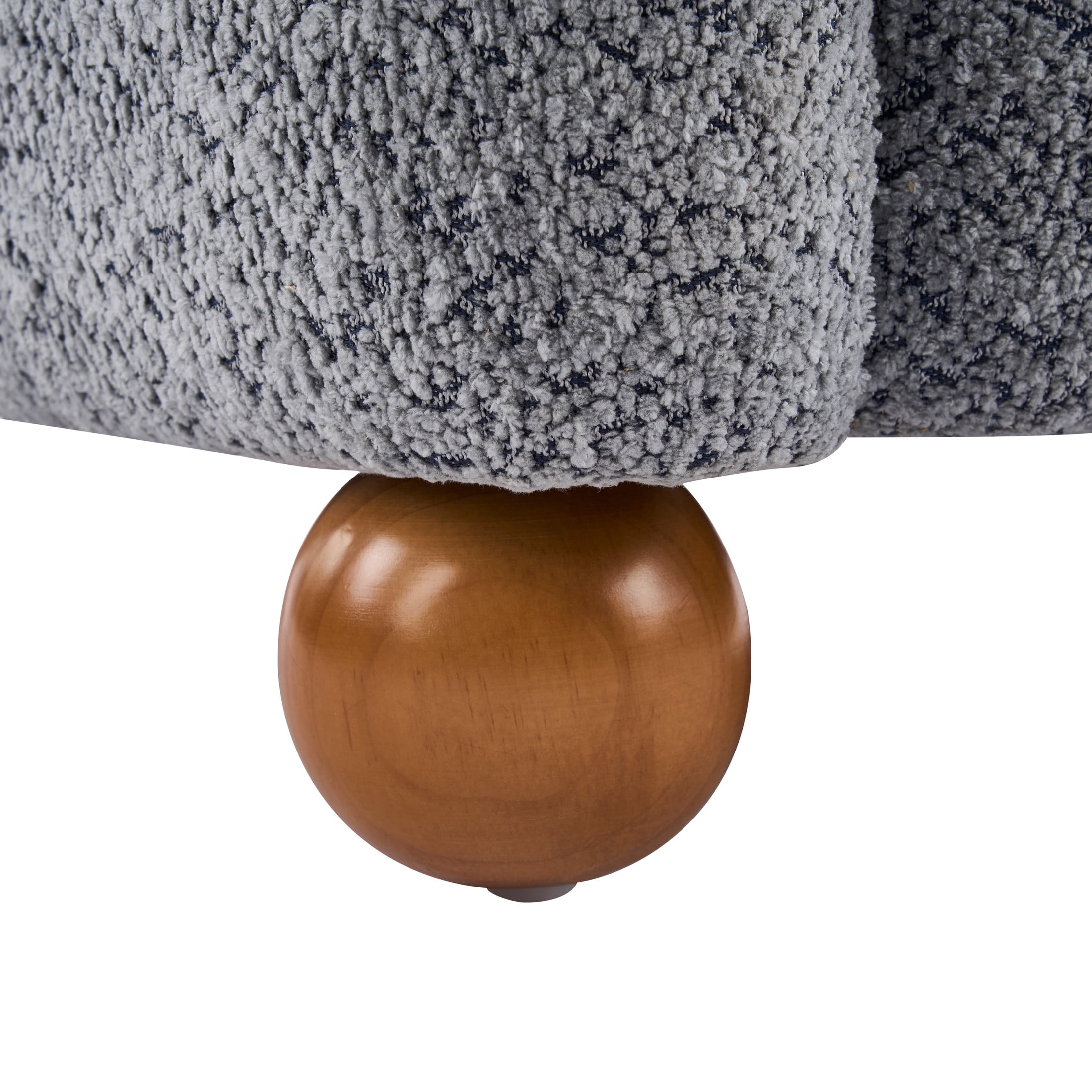 Christopher Knight Home Modern Wingback Accent Chair, Bouclé Upholstery with Round Legs, Dusty Blue