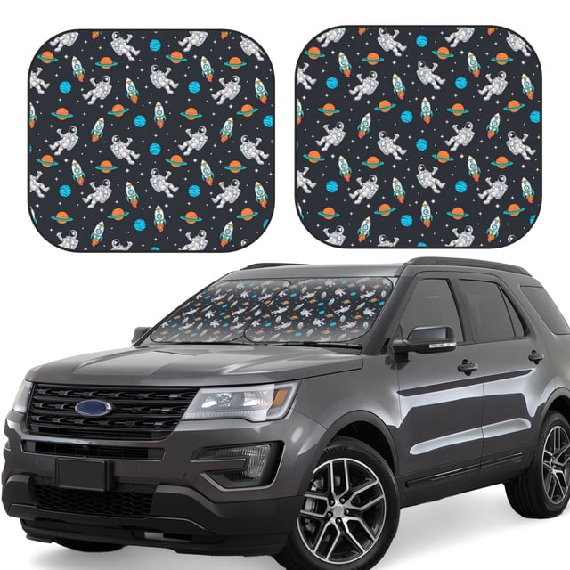 Wukai Space Car Front Windshield Sun Shade,Sun Visor Shield Block Automotive Interior Protector Blocks UV Rays-Medium