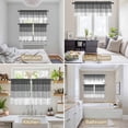 thumbnail image 6 of Black Grey Striped Kitchen Curtains Sets for Windows 36 Inch Length, Farmhouse Modern Rod Pocket Window Treatments Tier Curtains and Valances Set for Bedroom/Bathroom, 6 of 8