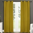 thumbnail image 3 of Exclusive Home Dupioni Vibrant Faux Silk Window Curtain Panel Pair with Grommet Top, Lime, 40x84, 3 of 4