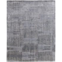 Feizy Eastfield Modern Abstract, Blue/Ivory/Gray, 2' x 3' Accent Rug Sheen Handmade Casual Distressed Floor Rug for Living room Bedroom