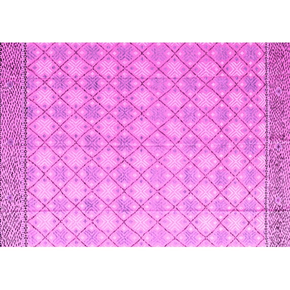 Ahgly Company Indoor Rectangle Abstract Pink Modern Area Rugs, 2' x 4'