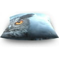 thumbnail image 4 of Angry Owl at Halloween Velvet Plush Throw Pillow Cushion Case Cover - 20" x 20" - Invisible Zipper Home Decor Floral for Couch Sofa No Insert, 4 of 5