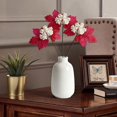 thumbnail image 4 of 13.4 Inch Autumn Thanksgiving Faux Floral Stem, Maple Leaves & White Berries, Bendable Polyester Wire Stem, Rustic Branch for Christmas Tree Wreath Indoor Outdoor Fall Home Decor,1PC, 4 of 5