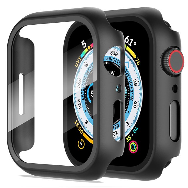Funda de reloj Diruite Apple Watch Series 9/8/7 de 45 mm con cristal