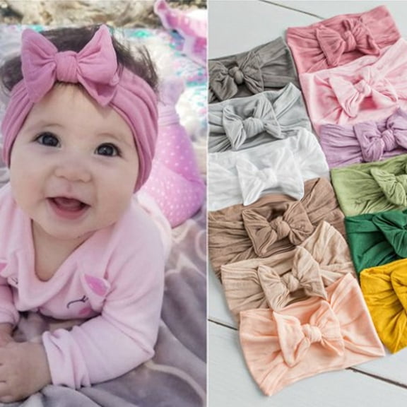 Yoyauz Baby Headband Soft Nylon Headband Bow Girl Hair Accessories are suitable for newborns, toddlers, children, handmade