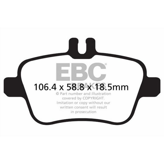 UD1646/ EBC OE Brake Pads Fits select: 2014-2019 MERCEDES-BENZ CLA, 2015-2020 MERCEDES-BENZ GLA