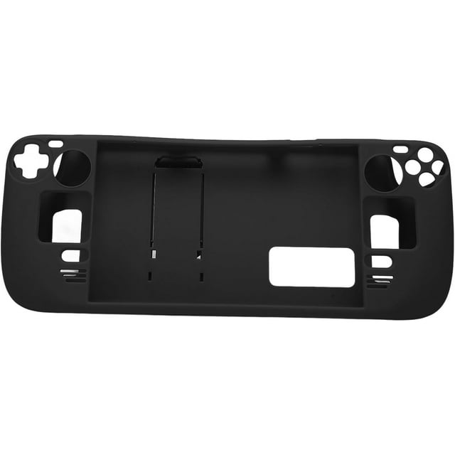 ZOUSSIQI PC Kickstand Case for Steam Deck, Shockproof Protective Case with Ergonomic Design, Fit for Steam Game Handhelds, 9-in-1 Silicone Shell Set for Accessories (Black) CA919-19276