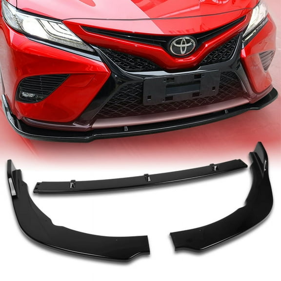 Stay Tuned Performance For 18-20 Toyota Camry SE XSE Painted Black Front Bumper Splitter Spoiler Lip
