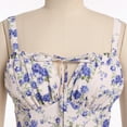 thumbnail image 3 of IDOPIP Women Floral Corset Spaghetti Strap Casual Sundress 2026 Summer Boho Flowy Midi Slit Dress, 3 of 10