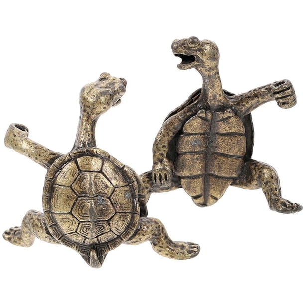 2Pcs Incense Stick Holder Metal Incense Burner Antique Turtle Shaped Incense Holder Home Decor