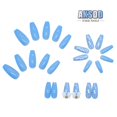 thumbnail image 2 of Cute Bow Press On Nails Ataúd brillante Uñas postizas medianas Diseñado Shimmer Chic Cubierta completa Acrílico Uñas postizas Consejos para mujeres y niñas 24 piezas Namotu CZMR-ZC37-1, 2 of 6