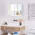thumbnail image 2 of MDF Wall - Mounted Mirror - Mirrored Doors for Visibility - Bathroom Storage Space - Long - Term Use, 2 of 3