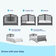 thumbnail image 5 of Graco Solano 5-in-1 Convertible Baby Crib with Drawer, Gray, 5 of 14