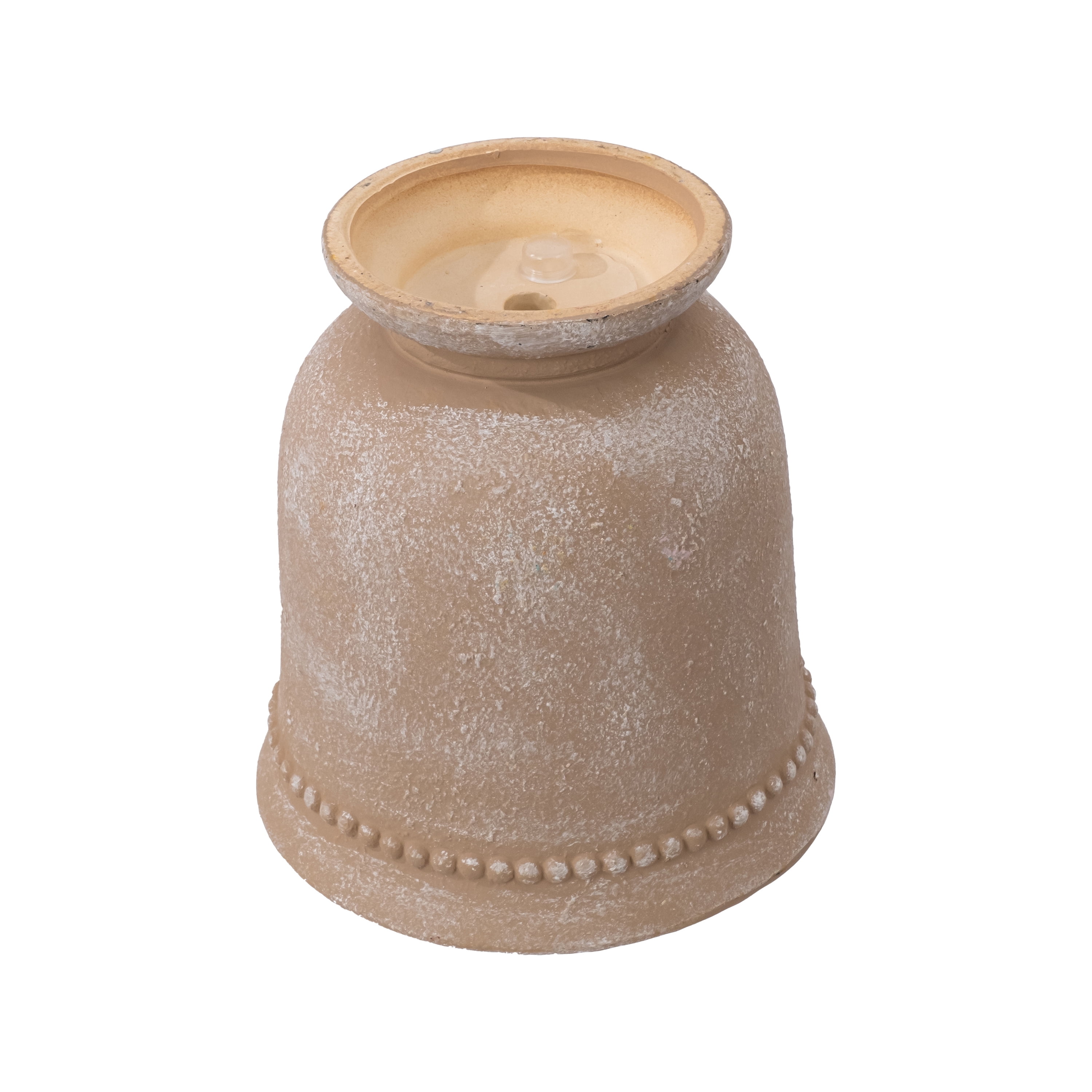 My Texas House Brown Ceramic Urn Planter Pot with Elegant Dot Pattern, 8 inch