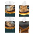 thumbnail image 2 of Balery Modern Yellow Sweater Guinea Pig Porta Pañuelos de Cuero con Estampado – Funda Moderna Cuadrada para Caja de Pañuelos, Dispensador 5x5x5'', 2 of 7