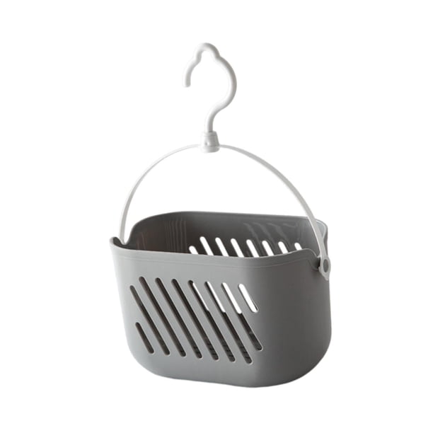 Organizador de ducha colgante, soporte para champú y jabón con ganchos, cesta de almacenamiento, Gris