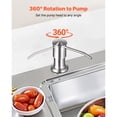 thumbnail image 5 of KFFKFF Stainless Steel Sink Soap Dispenser with 47" Extension Tube Kit, Countertop Dish Soap Dispenser with 360° Rotating Pump Head, Suitable for Kitchen and Bathroom, 5 of 9