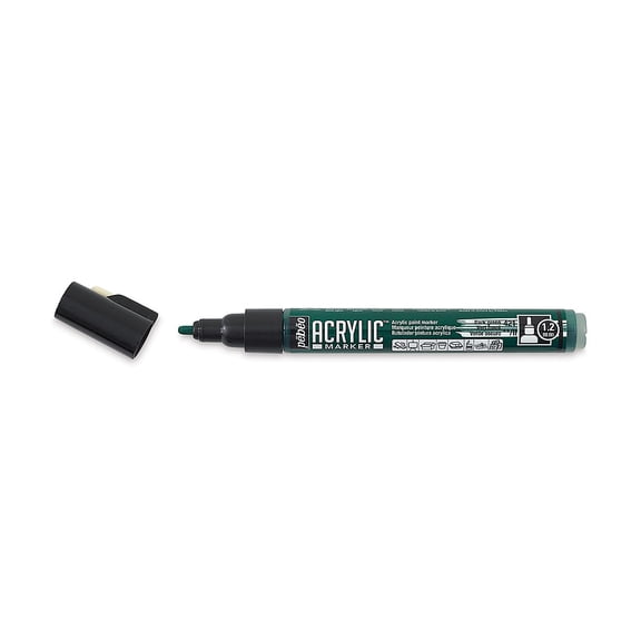 Pebeo Acrylic Marker - Dark Green, 1.2 mm, Bullet Nib