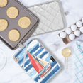 thumbnail image 5 of Yayeee Pot Holders Kitchen Heat Resistant with Pocket 7"x9.8" Cotton Oven Cooking Hot Pads, Red Sailboats, 5 of 7