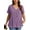 Light-purple, variant on Fantaslook Plus Size Blouses for Women Pleated Button Short Sleeve Shirts Casual V Neck Tunic Tops