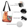 thumbnail image 3 of KLL Tote Bag for Women Cozy Knitting Llama Print Shopping Grocery Reusable Bags for Office School Shopping Travel, 3 of 6