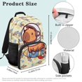 thumbnail image 7 of Pzuqiu Basketball Player Capybara Kids Backpack for K-12 Grades 17 Inch Large Capacity Lightweight Schoolbag Back to School Elementary School Backpack for Boys Girls Ages 6-18, 7 of 7